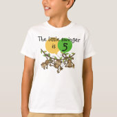 Monkey Little Swinge Verjaardag T-shirt (Voorkant)