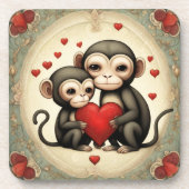 Monkey Love Bier Onderzetter (Voorkant)