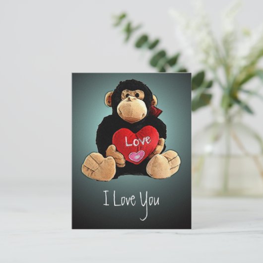 Monkey Love Briefkaart (Staand voorkant)