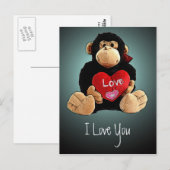 Monkey Love Briefkaart (Voorkant / Achterkant)