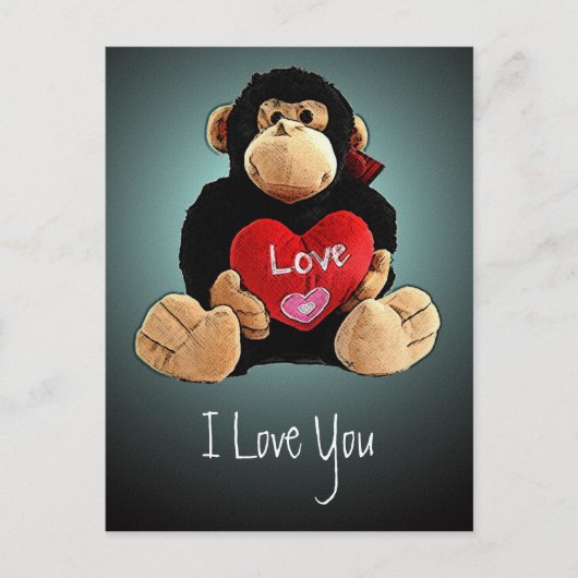 Monkey Love Briefkaart (Voorkant)