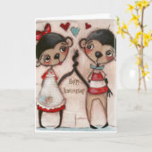 Monkey Love - Jubileum Kaart (Gele Bloem)