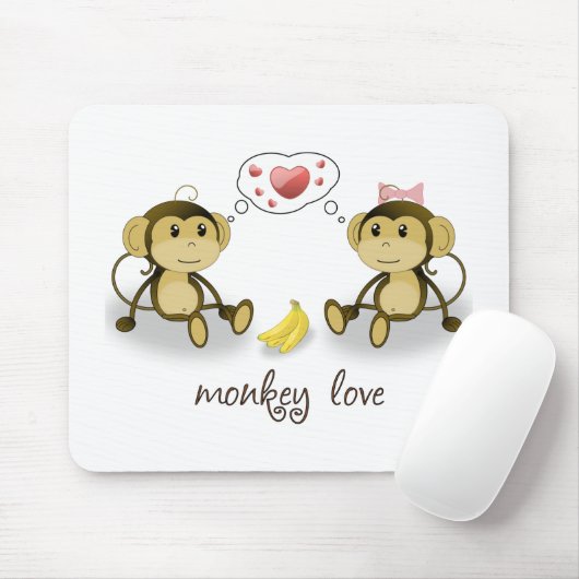 Monkey Love Mousepad Muismat (Met muis)