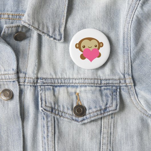 Monkey Love Ronde Button 5,7 Cm (In situ)