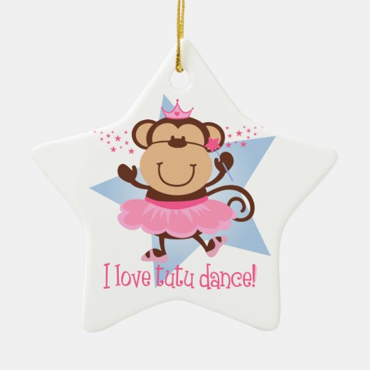 Monkey Love Tutu Dance Ornament (Voorkant)