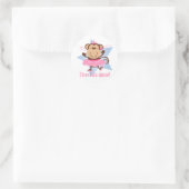 Monkey Love Tutu Dance Ronde Sticker (Tas)