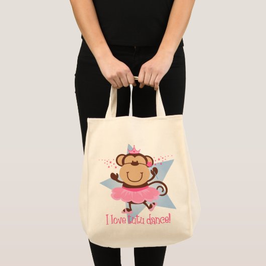 Monkey Love Tutu Dance Tote Bag (Voorkant (product))