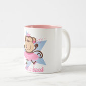 Monkey Love Tutu Dance Tweekleurige Koffiemok (Voorkant rechts)