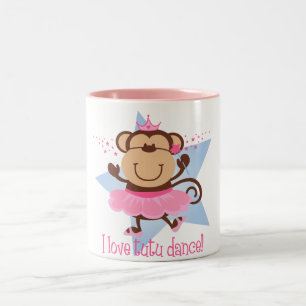 Monkey Love Tutu Dance Tweekleurige Koffiemok