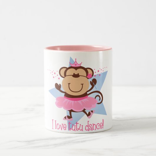 Monkey Love Tutu Dance Tweekleurige Koffiemok (Center)
