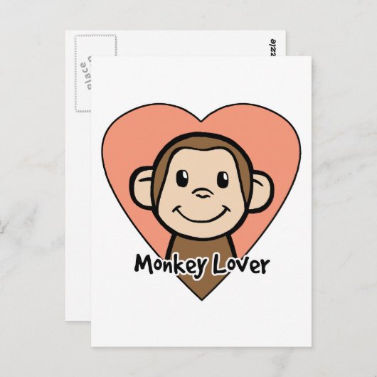 Monkey Lover Briefkaart (Voorkant / Achterkant)