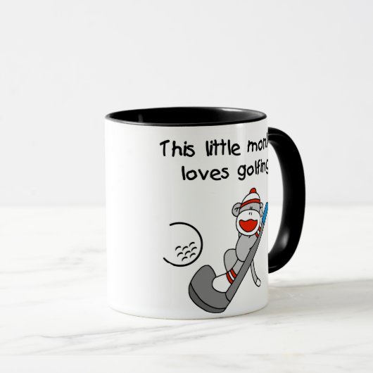 Monkey Loves Golfing Mok (Voorkant rechts)