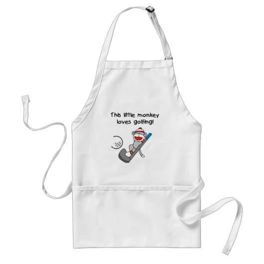 Monkey Loves Golfing Standaard Schort (Voorkant)