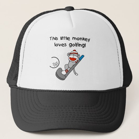Monkey Loves Golfing Trucker Pet (Voorkant)