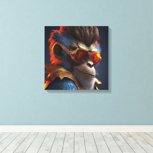 MONKEY LUXURY CANVAS AFDRUK (Insitu (Houten vloer))