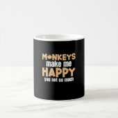 Monkey maakt me gelukkig koffiemok (Center)