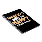 Monkey maakt me gelukkig notitieboek (Rechterzijde)