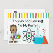 Monkey Mad Scientist Verjaardag Wetenschap Dank U Briefkaart (Voorkant / Achterkant)