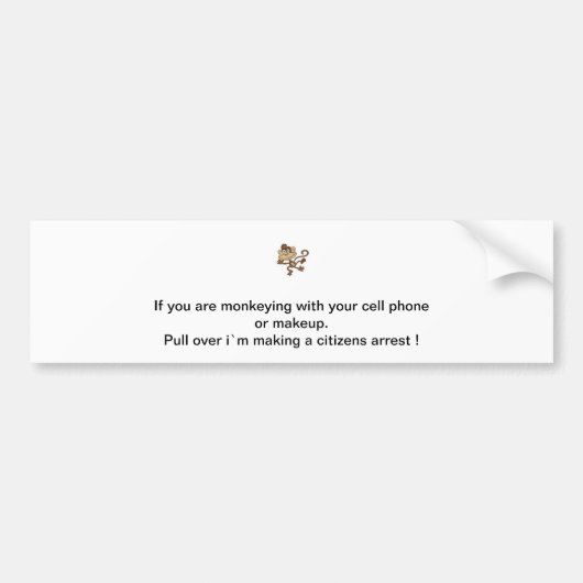 Monkey Madness Bumpersticker (Voorkant)