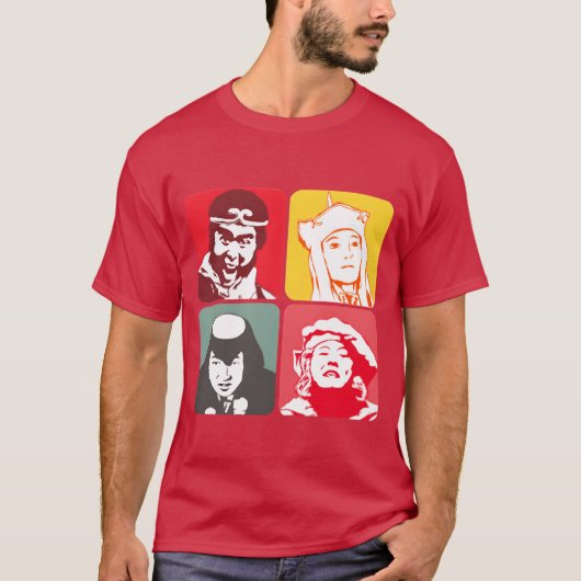 Monkey Magic Heren Grappig RetroV 70s Programma T- T-shirt (Voorkant)