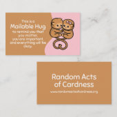 Monkey Mailable Hug Cards Contactkaartje (Voorkant / Achterkant)
