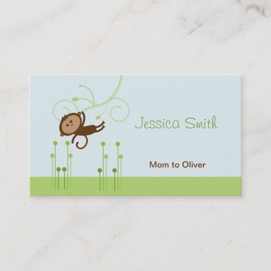 Monkey mama Calling Card Contactkaartje (Voorkant)