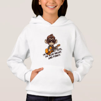 Monkey mascotte met gitaar sweatshirt