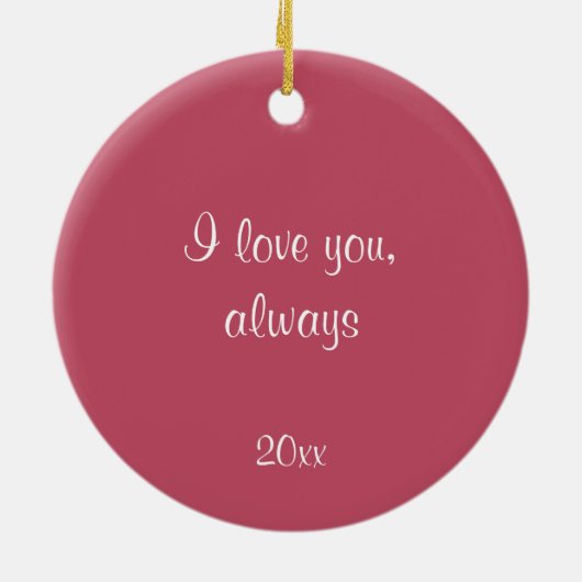 Monkey Me Pink Love keramisch ornament (Achterkant)