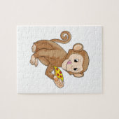 Monkey met Piece of Pizza Legpuzzel (Horizontaal)