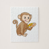 Monkey met Piece of Pizza Legpuzzel (Verticaal)