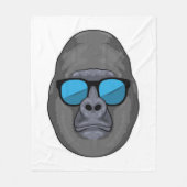 Monkey met zonnebrillen fleece deken (Voorkant)
