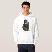 Monkey met zonnebrillen hoodie (Voorkant volledig)