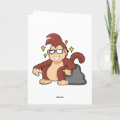 Monkey met zonnebrillen kaart (Achterkant)