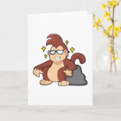 Monkey met zonnebrillen kaart (Gele Bloem)