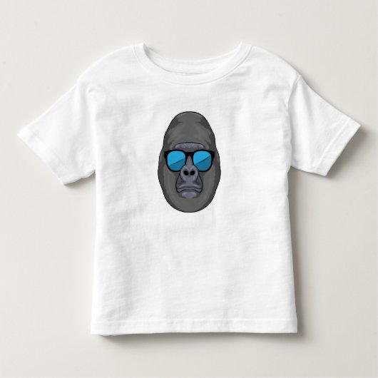 Monkey met zonnebrillen kinder shirts (Voorkant)