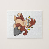 Monkey met zonnebrillen legpuzzel (Horizontaal)
