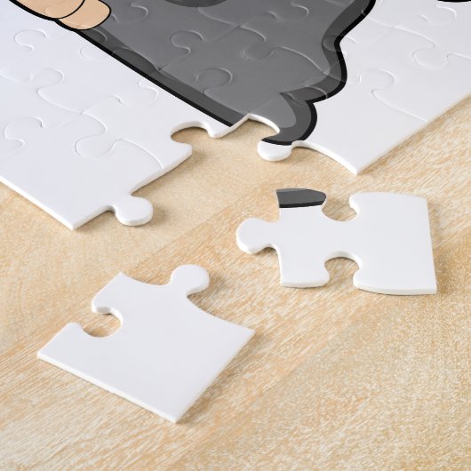 Monkey met zonnebrillen legpuzzel (Zijkant)