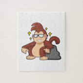 Monkey met zonnebrillen legpuzzel (Verticaal)
