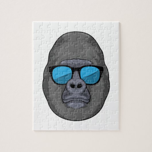 Monkey met zonnebrillen legpuzzel (Verticaal)