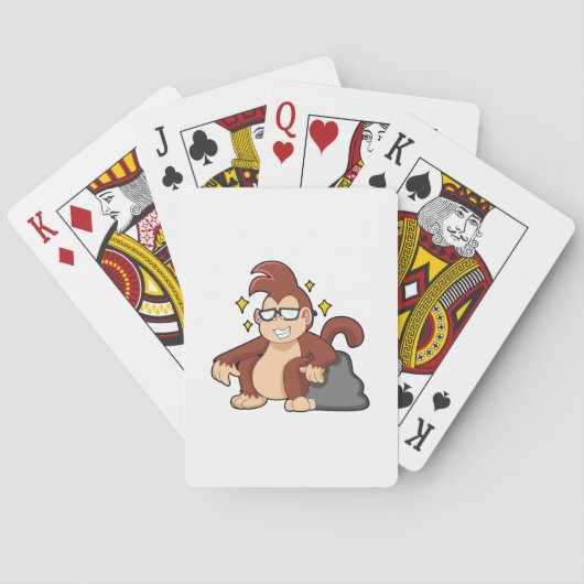 Monkey met zonnebrillen pokerkaarten (Achterkant)