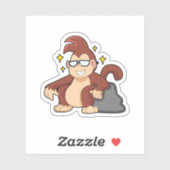 Monkey met zonnebrillen sticker (Vel)