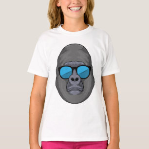 Monkey met zonnebrillen t-shirt