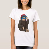 Monkey met zonnebrillen t-shirt (Voorkant)