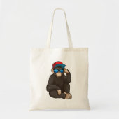 Monkey met zonnebrillen tote bag (Voorkant)
