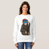 Monkey met zonnebrillen trui (Voorkant volledig)