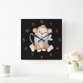Monkey Mike Wall Clock Vierkante Klok (Huis)