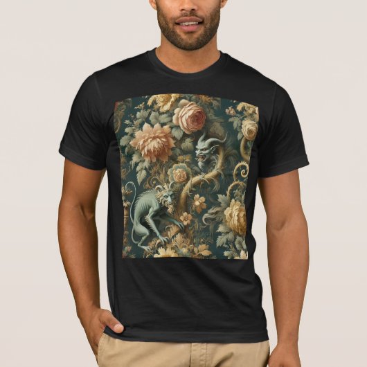 Monkey Minion Mischief – Gothic Baroque T-shirt (Voorkant)