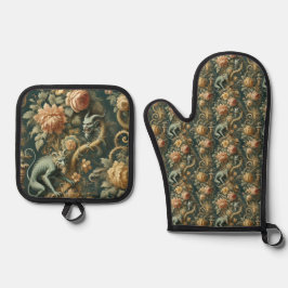 Monkey Minion Mischief - Gotisch Victoriaans Ovenwant & Pannenlap Set