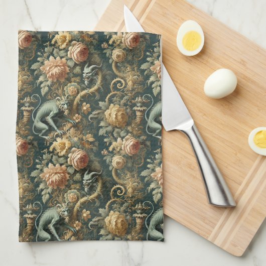 Monkey Minion Mischief - Gotisch Victoriaans Theedoek (Quarter Fold)