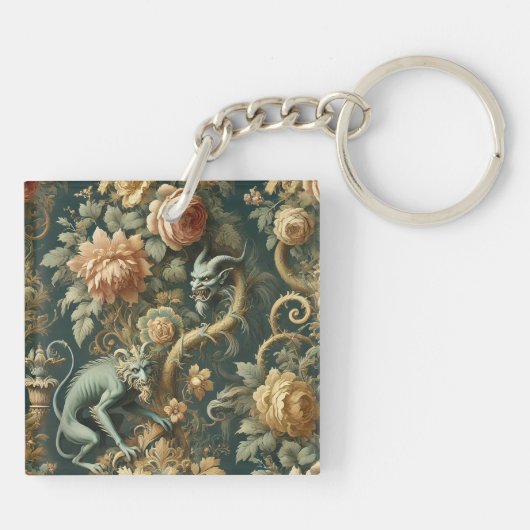 Monkey Minion Mischief - Gotische Barok Sleutelhanger (Achterkant)